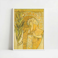 Gismonda (1894) by Alphonse Mucha – Art Print - Art print in white frame