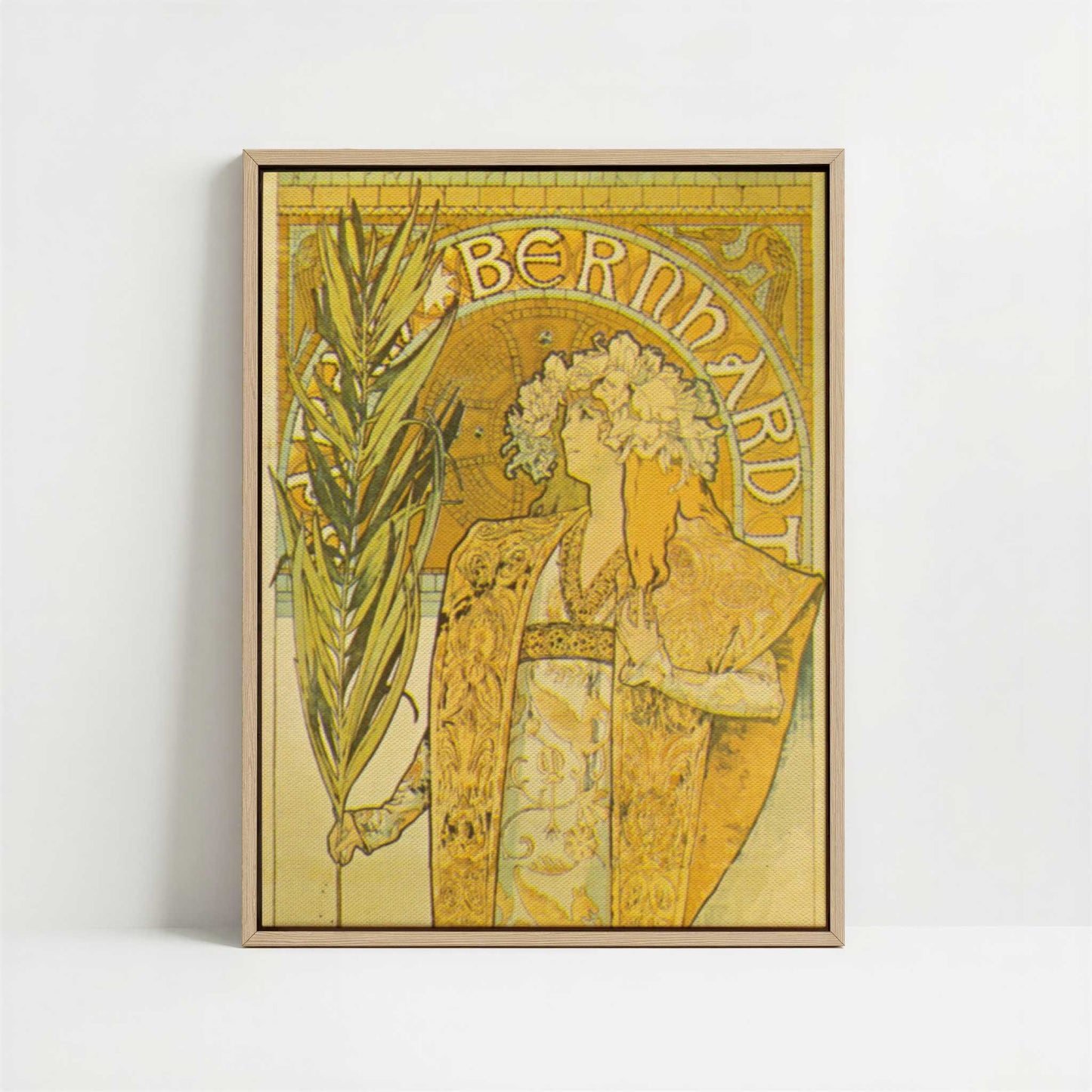Framed Canvas - Framed canvas in oak color frame