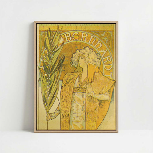 Framed Canvas - Framed canvas in oak color frame
