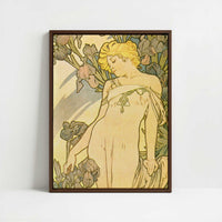 Framed Canvas - Framed canvas in dark wood color frame