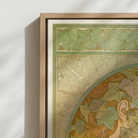 Framed Canvas - Close-up detail and texture of the framed canvas
