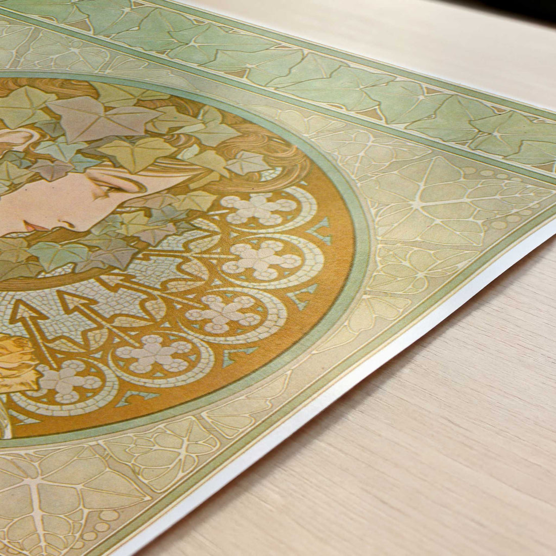 Ivy (1901) by Alphonse Mucha – Art Print - Close-up detail of the art print