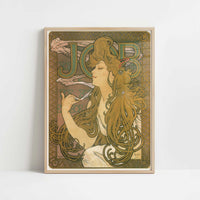 Job (1896) by Alphonse Mucha – Art Print - Art print in oak frame