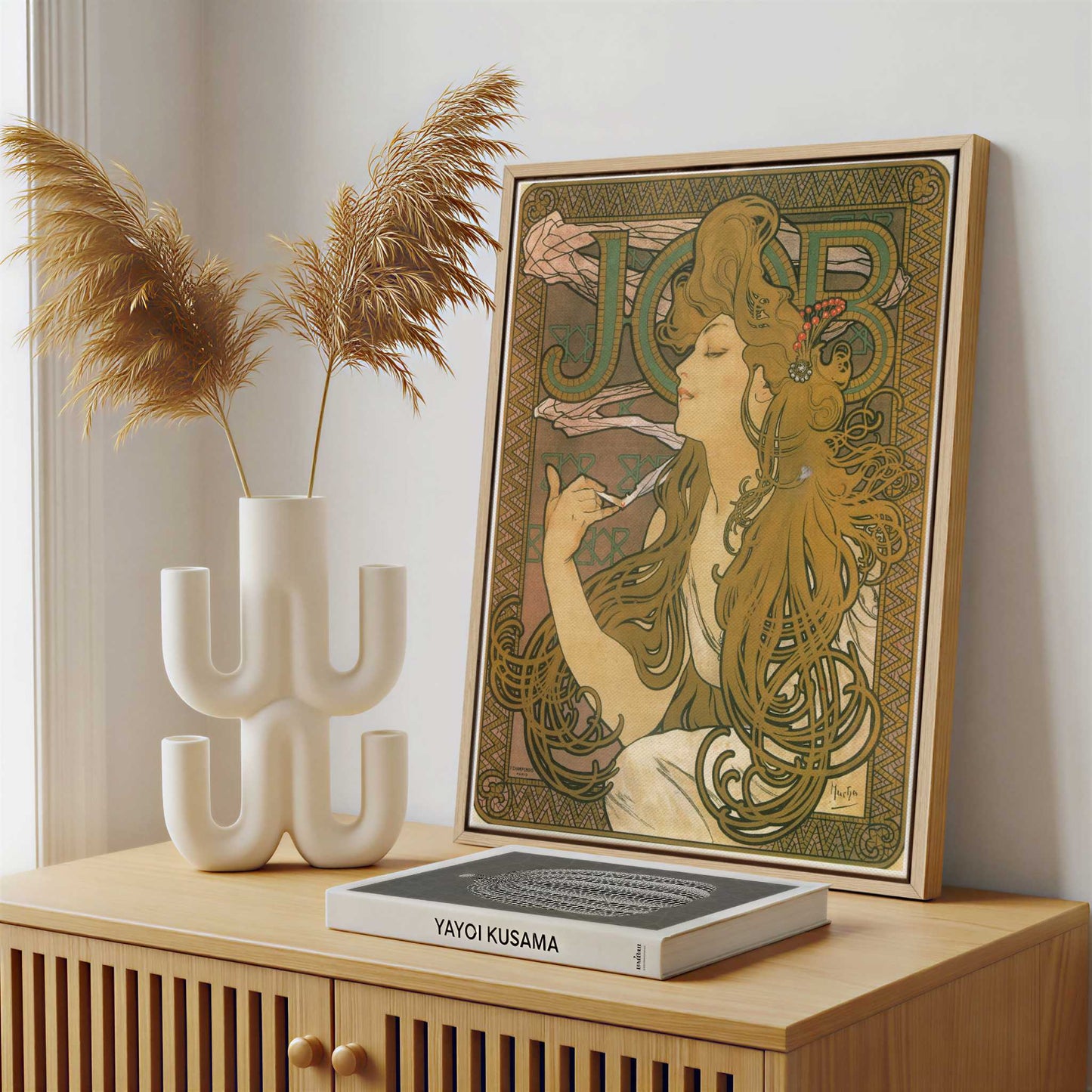 Framed Canvas - Framed canvas in a stylish interior setting
