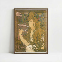 Job (1896) by Alphonse Mucha – Art Print - Art print in dark wood frame