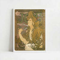 Job (1896) by Alphonse Mucha – Art Print - Art print in white frame
