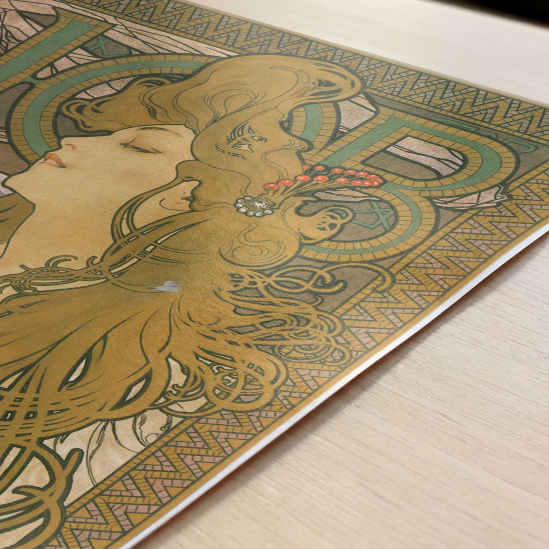 Job (1896) by Alphonse Mucha – Art Print - Close-up detail of the art print