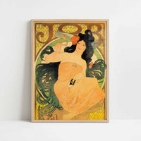 Job (1898) by Alphonse Mucha – Art Print - Art print in oak frame