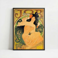 Job (1898) by Alphonse Mucha – Art Print - Art print in black frame