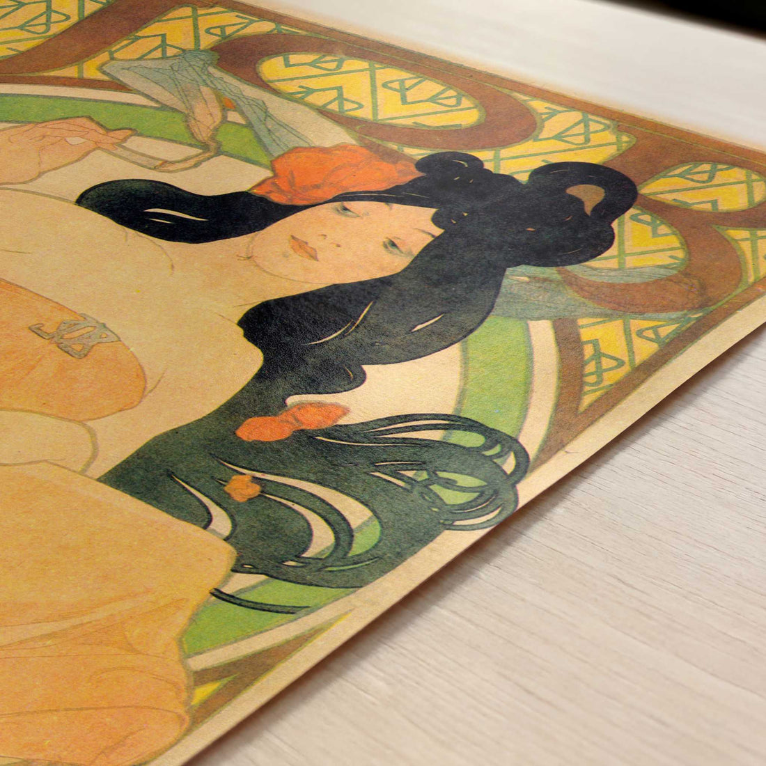 Job (1898) by Alphonse Mucha – Art Print - Close-up detail of the art print