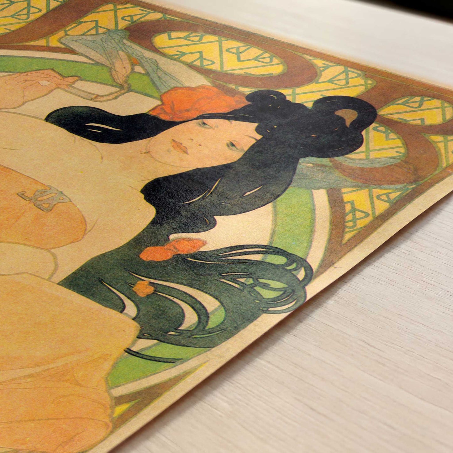 Job (1898) by Alphonse Mucha – Art Print - Close-up detail of the art print