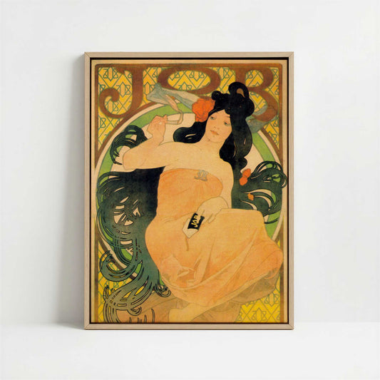 Framed Canvas - Framed canvas in oak color frame