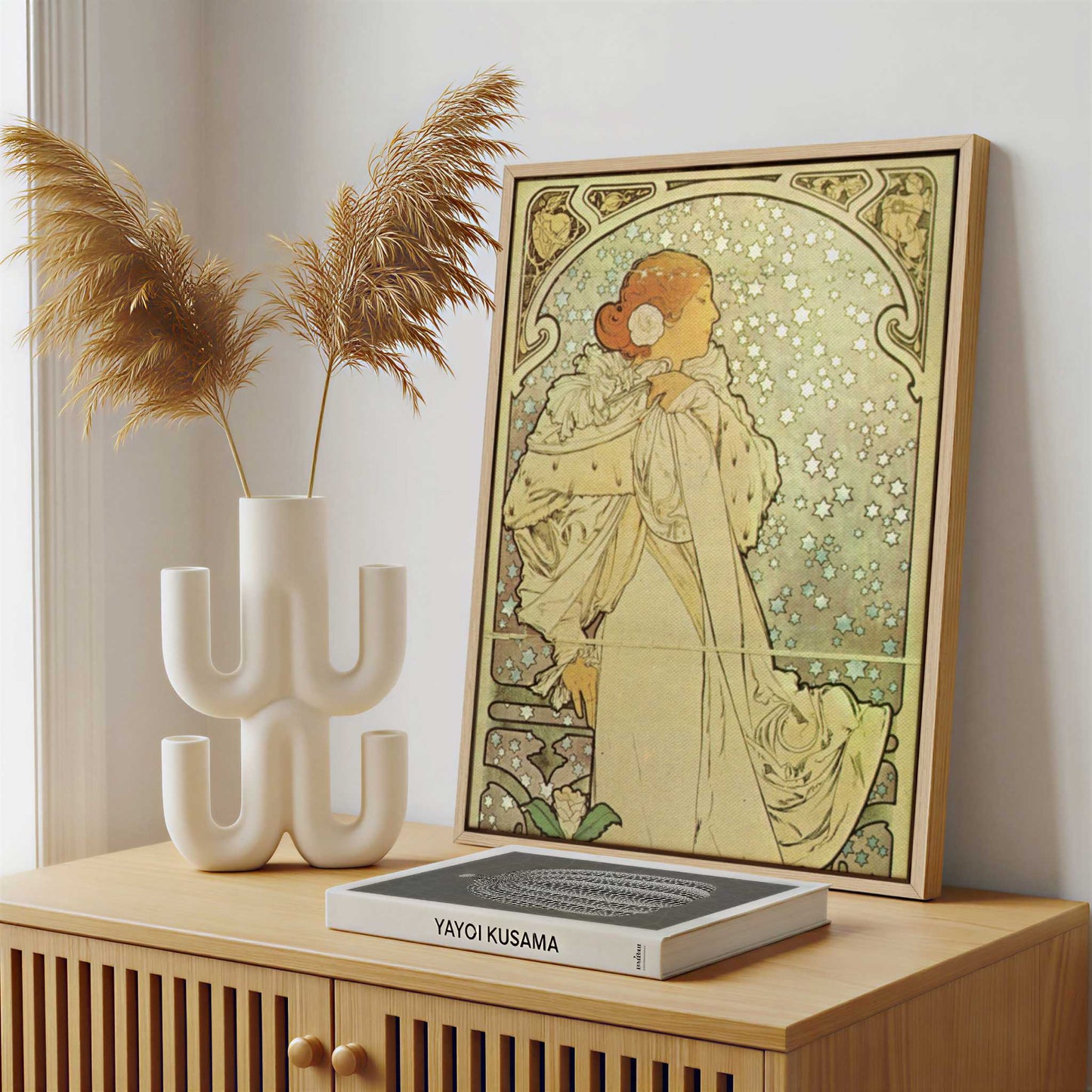Framed Canvas - Framed canvas in a stylish interior setting