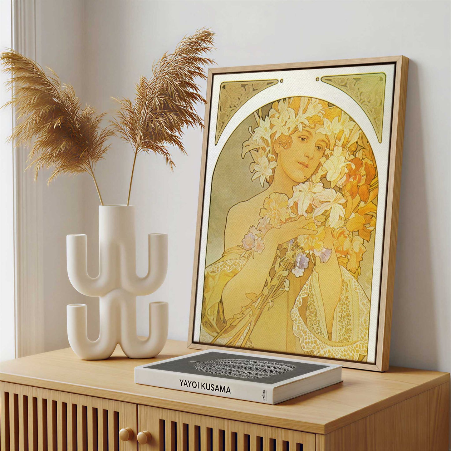 Framed Canvas - Framed canvas in a stylish interior setting