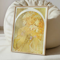 La Fleur (1897) by Alphonse Mucha – Art Print - Interior inspiration
