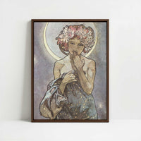 Framed Canvas - Framed canvas in dark wood color frame