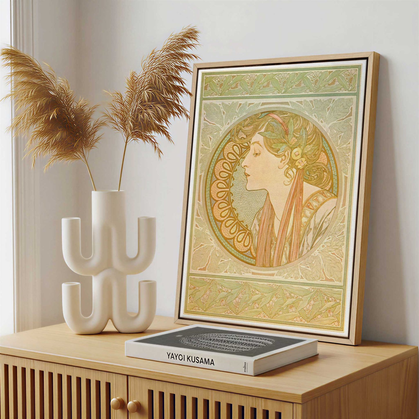 Framed Canvas - Framed canvas in a stylish interior setting
