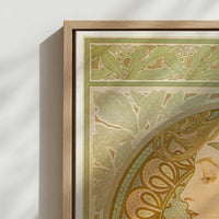 Framed Canvas - Close-up detail and texture of the framed canvas