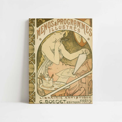 Les Menus & Programmes Illustrés (1898) by Alphonse Mucha – Art Print - Unframed art print