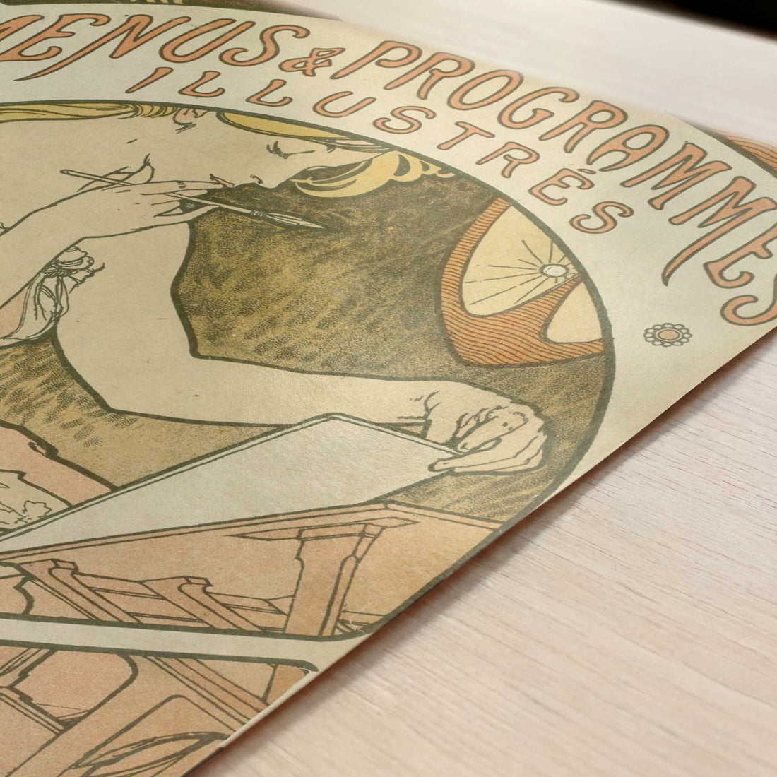Les Menus & Programmes Illustrés (1898) by Alphonse Mucha – Art Print - Close-up detail of the art print