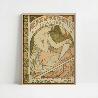 Framed Canvas - Framed canvas in oak color frame
