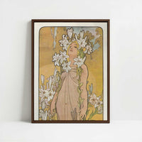 Framed Canvas - Framed canvas in dark wood color frame