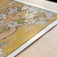 Lily (1897) by Alphonse Mucha – Art Print - Close-up detail of the art print