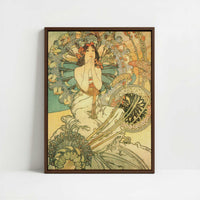 Framed Canvas - Framed canvas in dark wood color frame