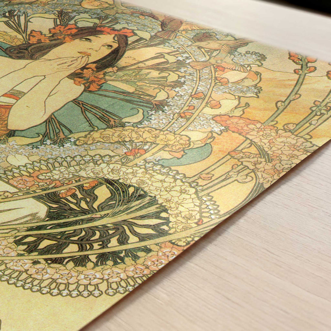 Monaco Monte Carlo (1897) by Alphonse Mucha – Art Print - Close-up detail of the art print