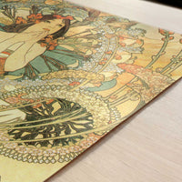 Monaco Monte Carlo (1897) by Alphonse Mucha – Art Print - Close-up detail of the art print