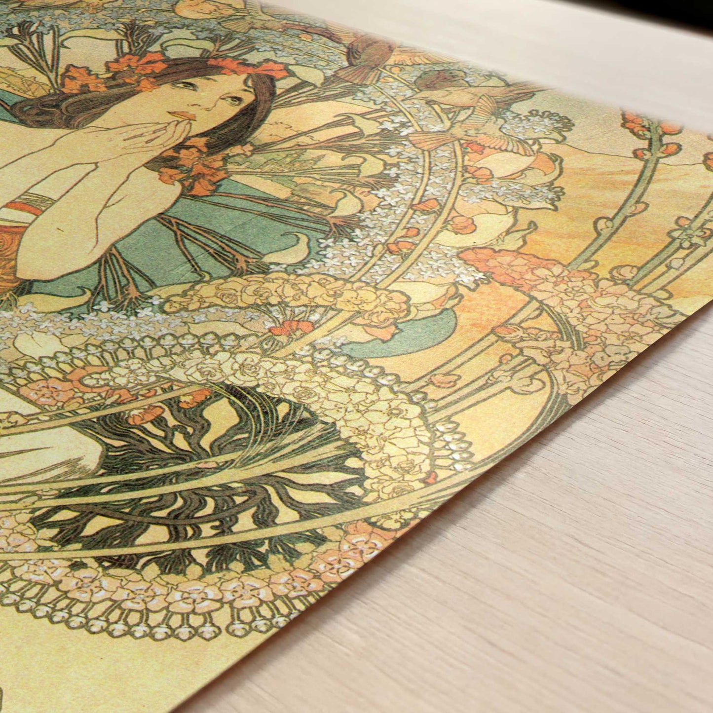 Monaco Monte Carlo (1897) by Alphonse Mucha – Art Print - Close-up detail of the art print