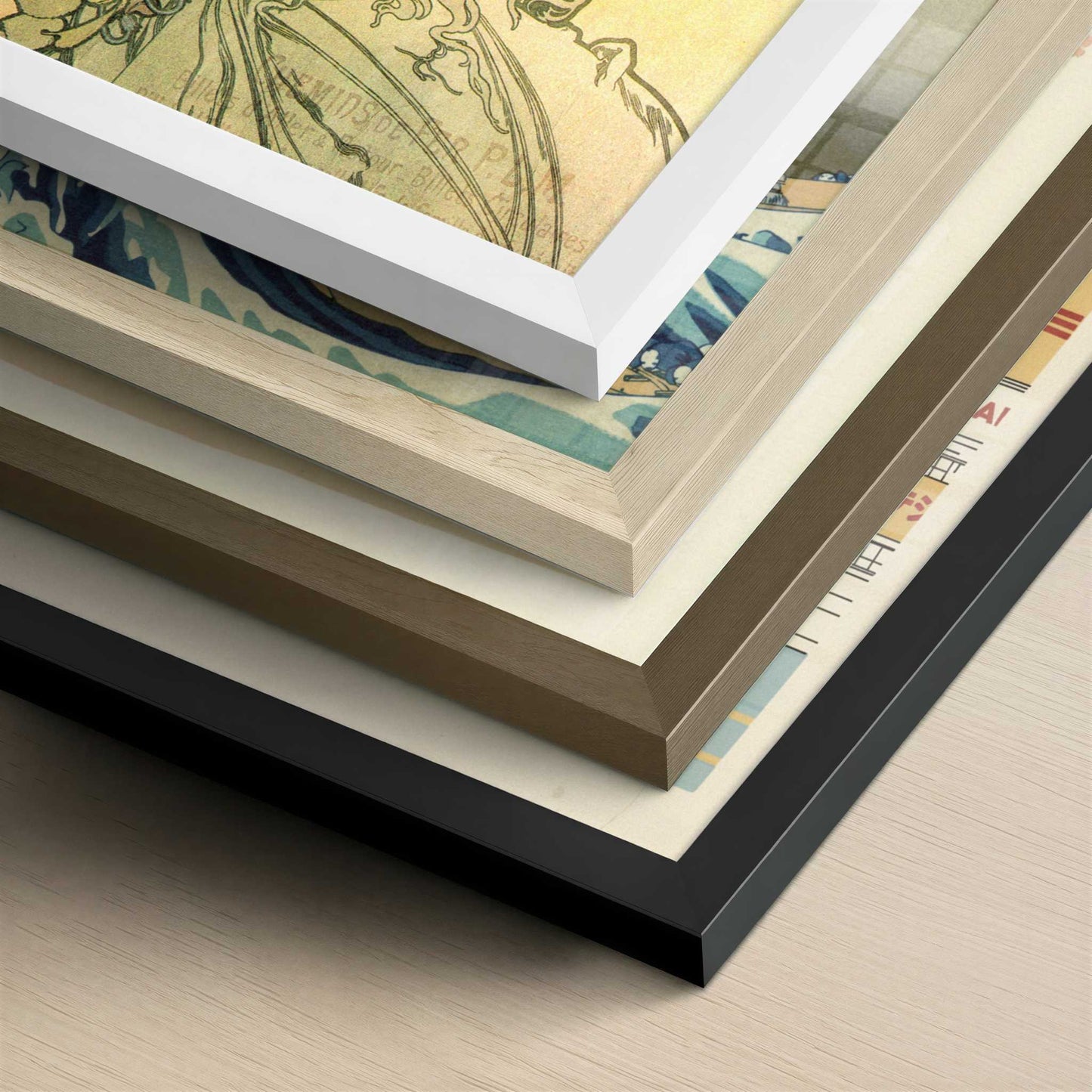 Monaco Monte Carlo (1897) by Alphonse Mucha – Art Print - Close-up detail of the different frames