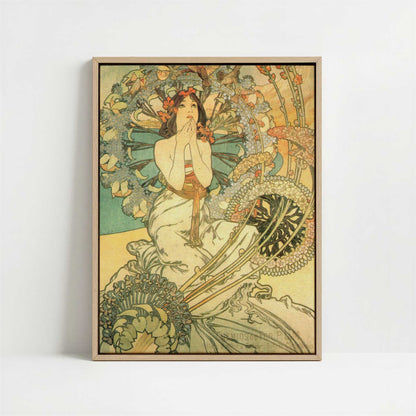 Framed Canvas - Framed canvas in oak color frame
