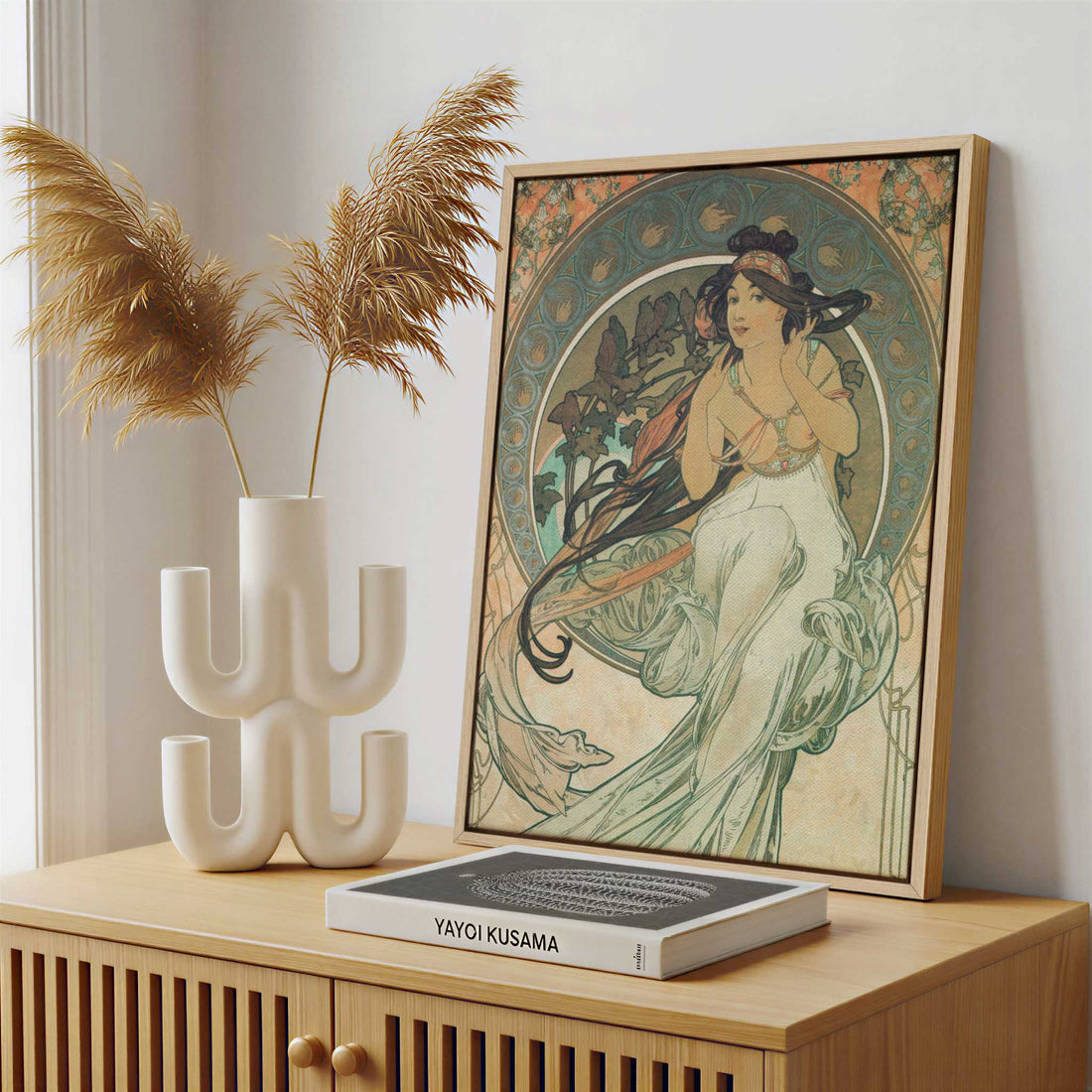 Framed Canvas - Framed canvas in a stylish interior setting