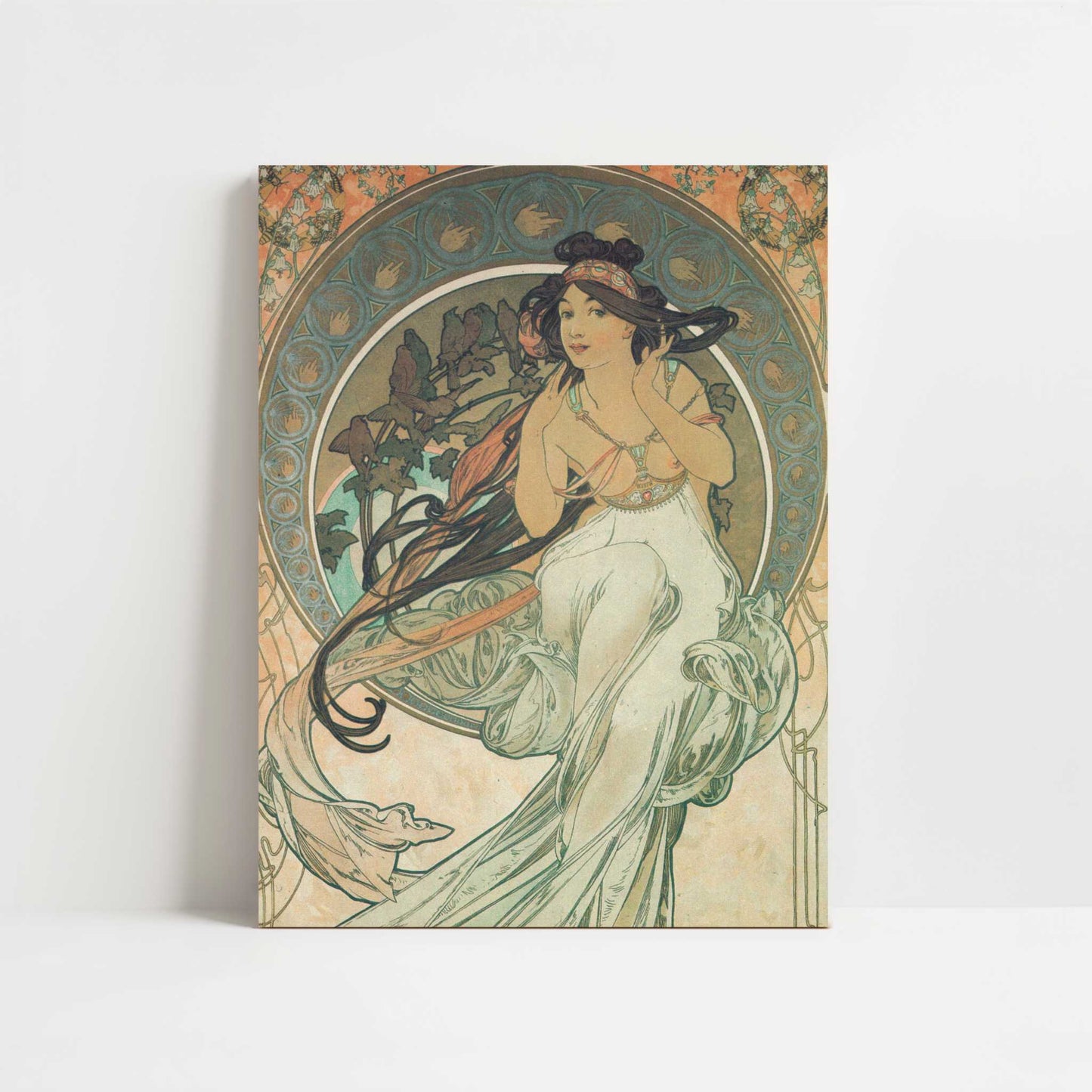 Music (1898) by Alphonse Mucha – Art Print - Unframed art print