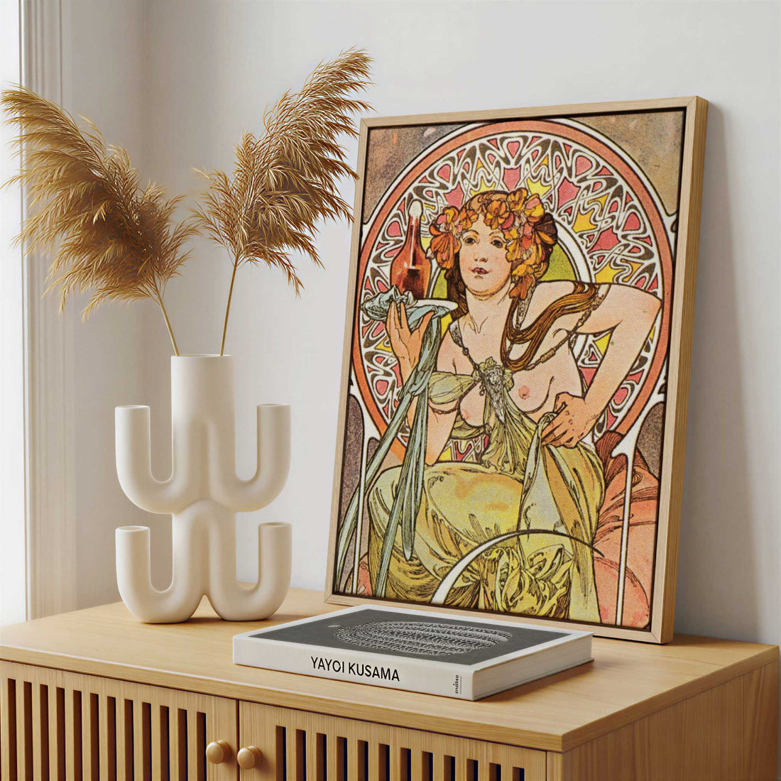 Framed Canvas - Framed canvas in a stylish interior setting