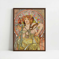 Framed Canvas - Framed canvas in dark wood color frame