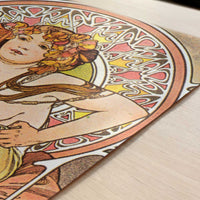 Nectar (1899) by Alphonse Mucha – Art Print - Close-up detail of the art print