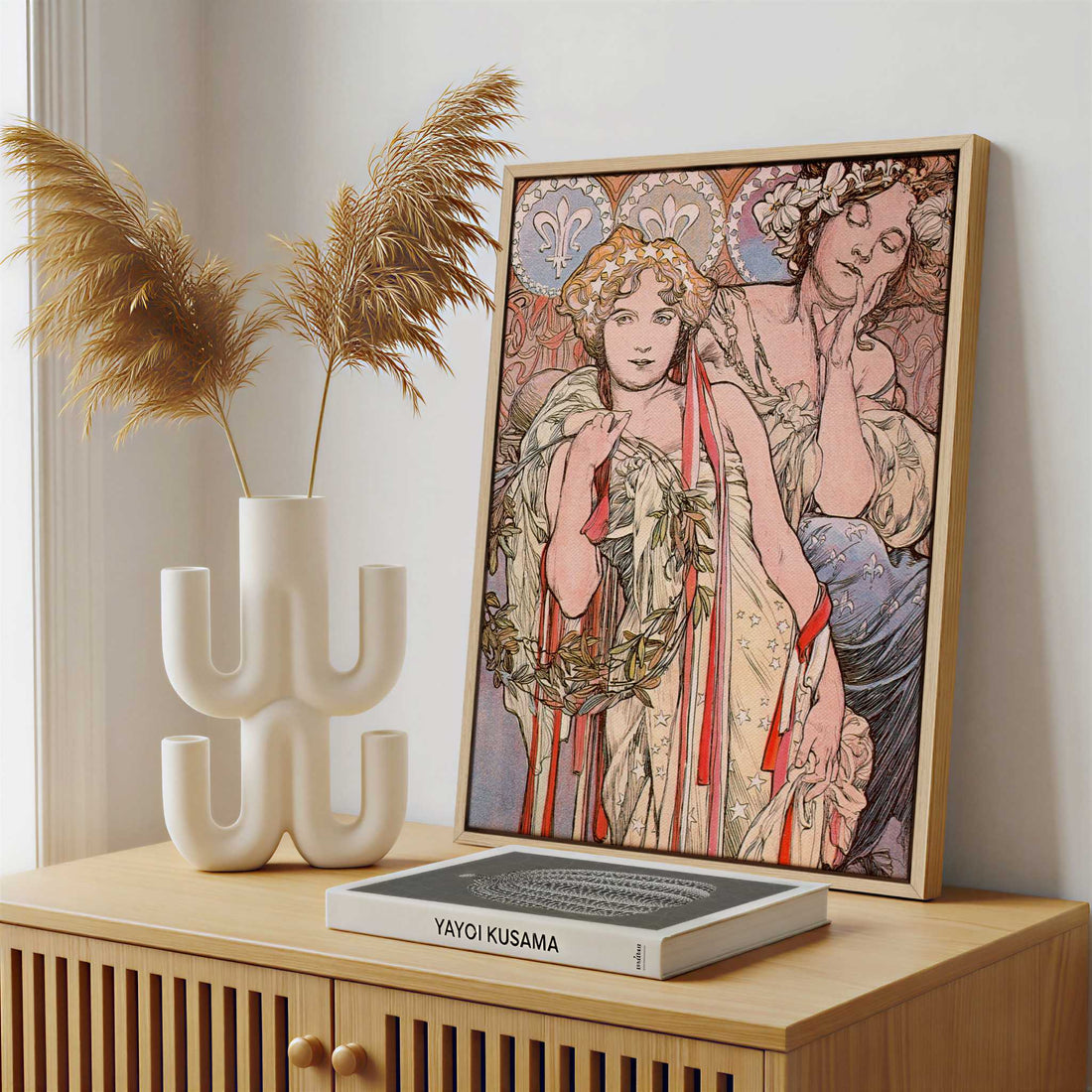 Framed Canvas - Framed canvas in a stylish interior setting