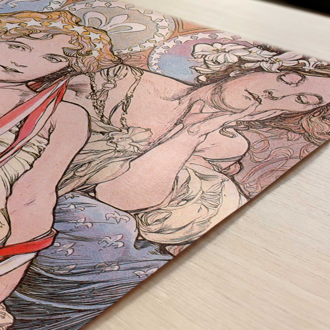New York Daily News (1904) by Alphonse Mucha – Art Print - Close-up detail of the art print