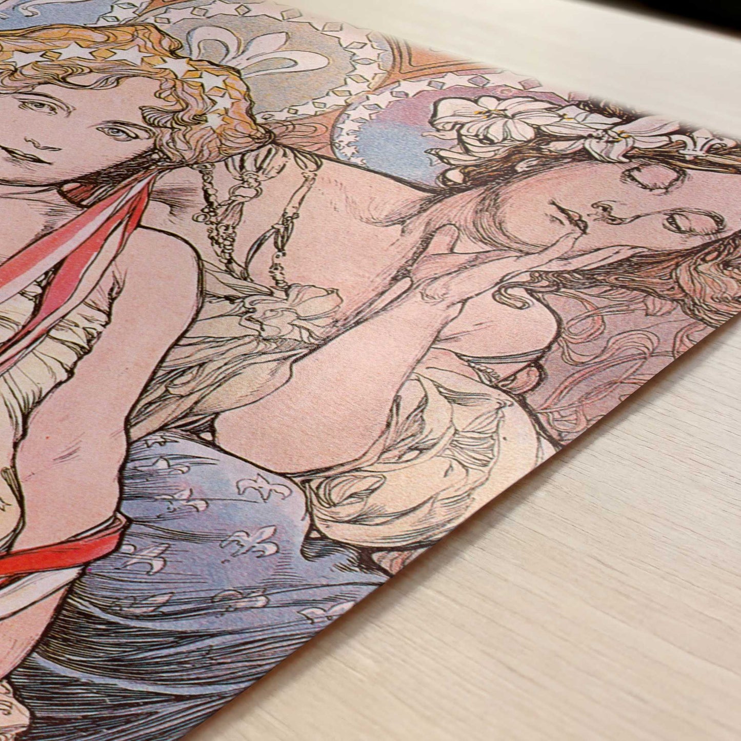 New York Daily News (1904) by Alphonse Mucha – Art Print - Close-up detail of the art print