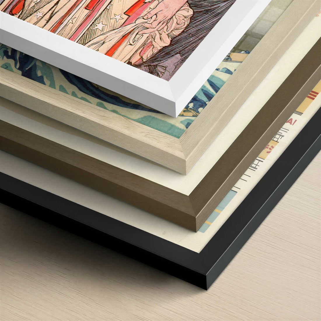 New York Daily News (1904) by Alphonse Mucha – Art Print - Close-up detail of the different frames