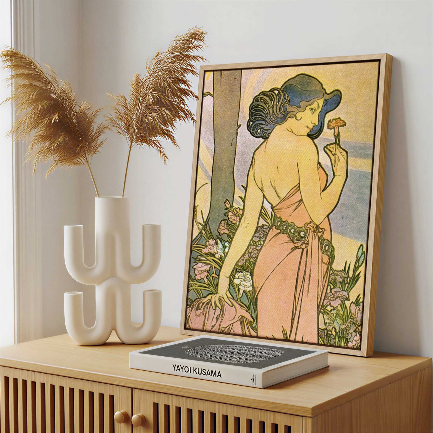 Framed Canvas - Framed canvas in a stylish interior setting