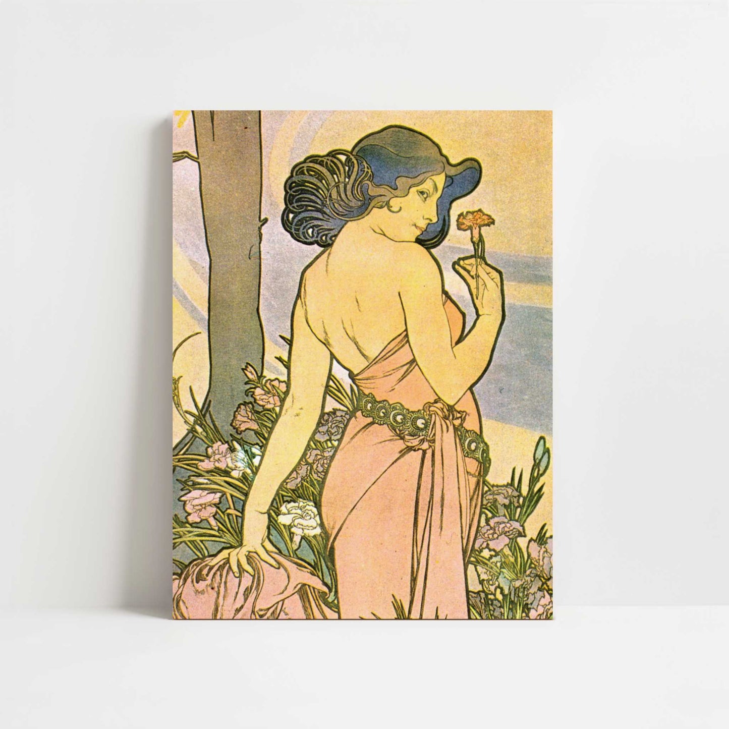 Oeillet (1897) by Alphonse Mucha – Art Print - Unframed art print