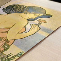 Oeillet (1897) by Alphonse Mucha – Art Print - Close-up detail of the art print