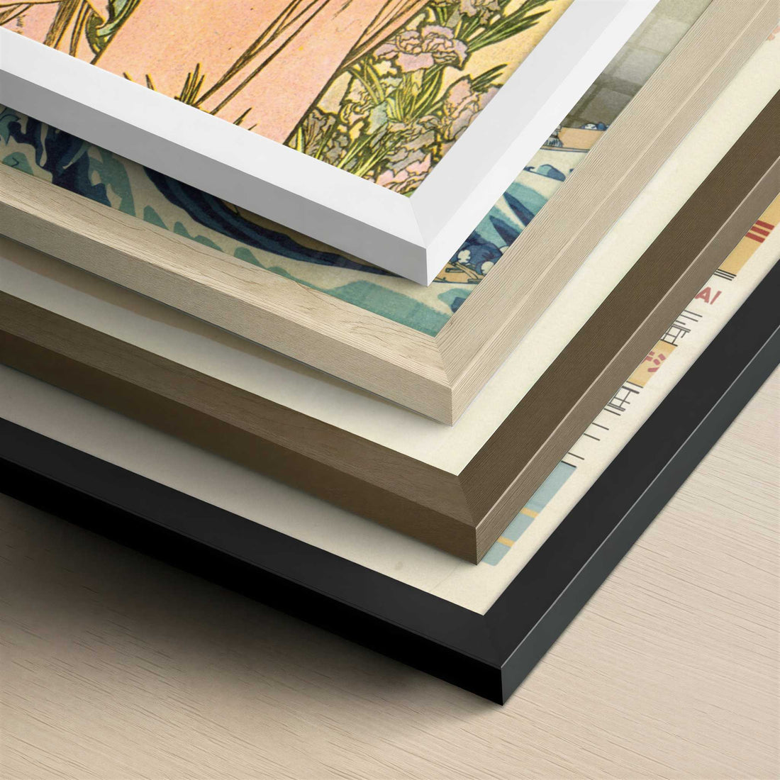 Oeillet (1897) by Alphonse Mucha – Art Print - Close-up detail of the different frames