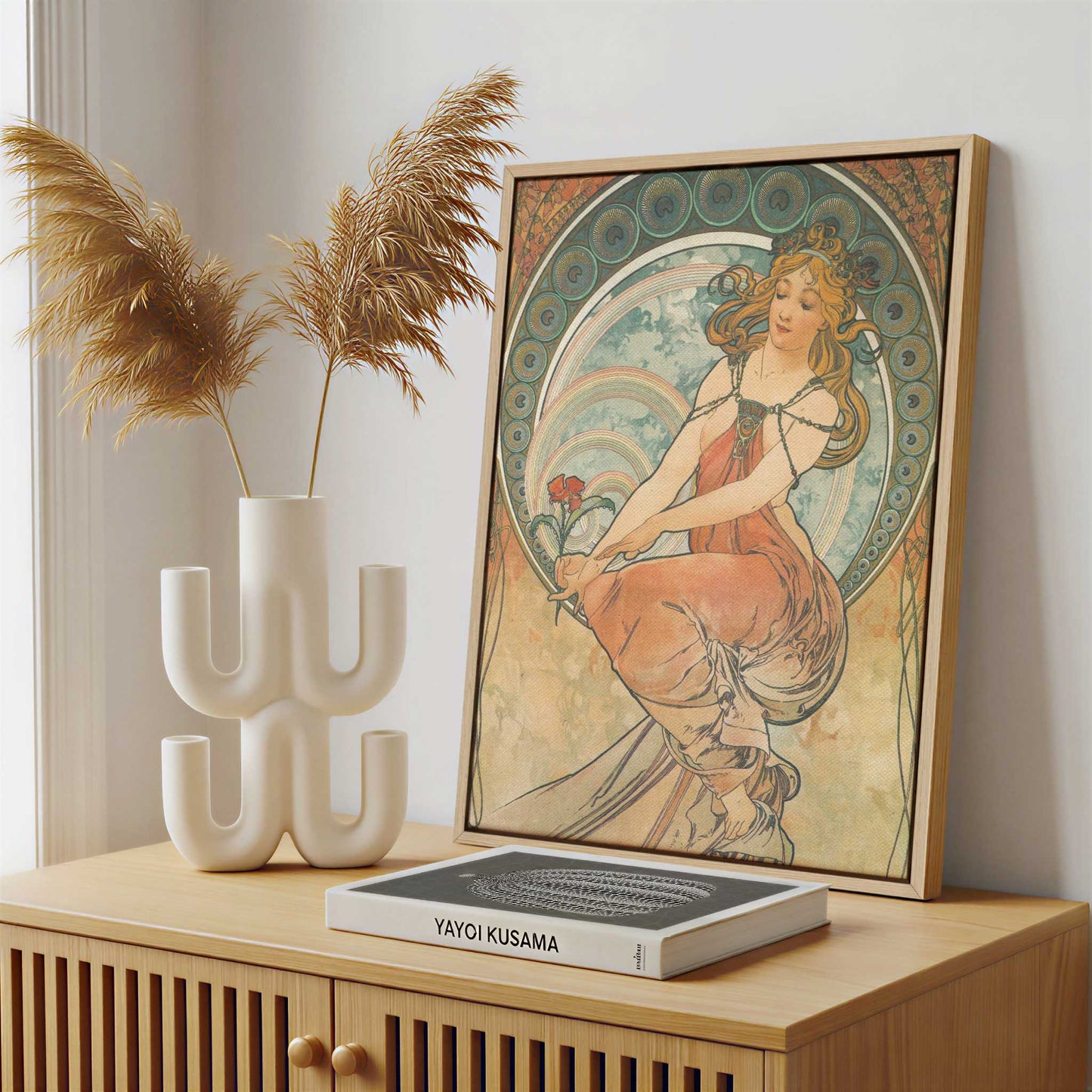 Framed Canvas - Framed canvas in a stylish interior setting