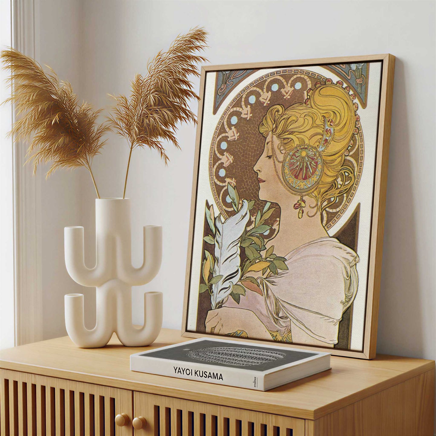 Framed Canvas - Framed canvas in a stylish interior setting