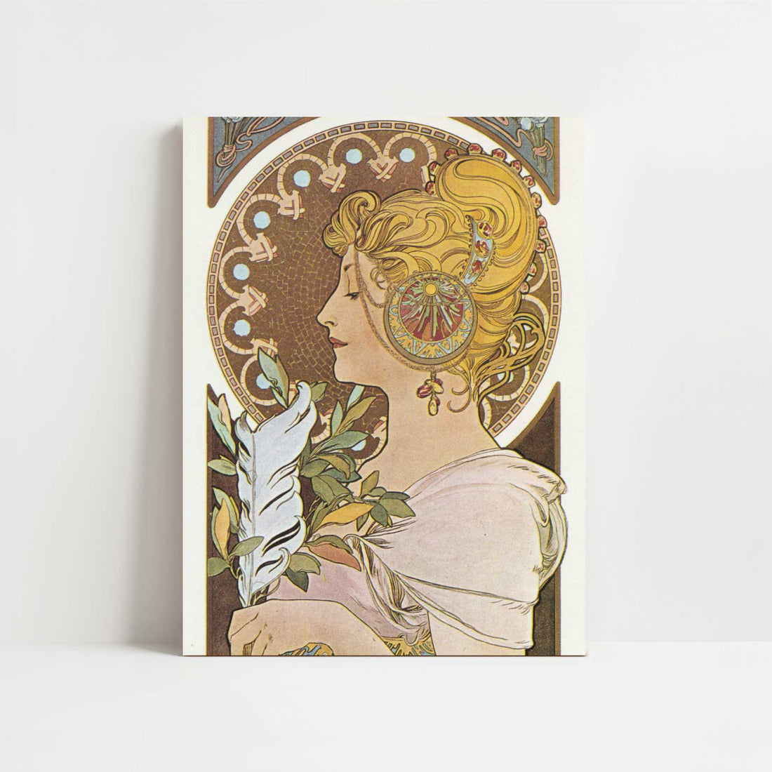 Pen (1897) by Alphonse Mucha – Art Print - Unframed art print