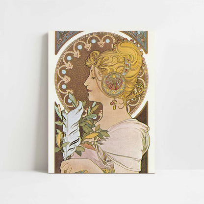 Pen (1897) by Alphonse Mucha – Art Print - Unframed art print